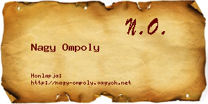 Nagy Ompoly névjegykártya